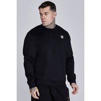 SikSilk Men's Essentials Sweater in Black | Size: Small