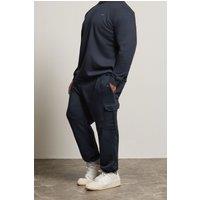 BadRhino Men's Elasticated Cargo Joggers in Dark Navy | Size: 3XL