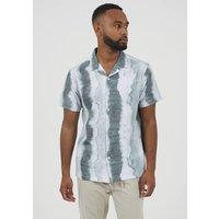Brave Soul Men's Regular Fit Printed Button-Up Shirt in Green | Size: 2XL