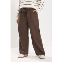 Yours Women's Pull On Wide Leg Jeans in Chocolate | Size: 24