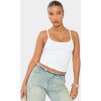 EGO Women's Strappy Scoop Neck Vest in White | Size: 10