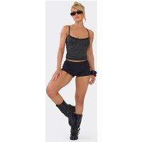 EGO Women's Low Rise Shorts in Black | Size: 16