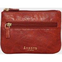 Assots London Women's MARY' Soft Small Leather Coin Purse in Red