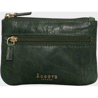 Assots London Women's MARY' Soft Small Leather Coin Purse in Dark Green