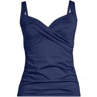 Lands' End Women's V-Neck Wrap Tankini Top in Navy | Size: 14-16