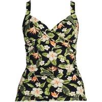 Lands' End Women's V-Neck Wrap Tankini Top in Midnight | Size: 8