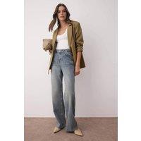WOVCOR Women's High Waist Wide Leg Jeans in Blue | Size: 8