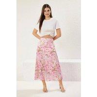 WOVCOR Women's Floral Print Satin Maxi Skirt | Size: 10