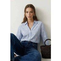 WOVCOR Women's Floral Stripe Long Sleeve Printed Shirt | Size: 6