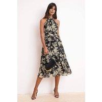 WOVCOR Women's Floral Halterneck Midaxi Occasion Dress | Size: 12