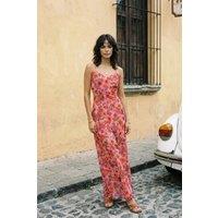WOVCOR Women's Floral Cut Out Split Detail Maxi Occasion Dress | Size: 6