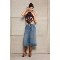 WOVCOR Women's Sequin Halterneck Bustier Top in Brown | Size: 6