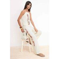 WOVCOR Women's Embroidered Wide Leg Trouser Co-ord Set | Size: 10