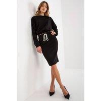 Love Lace Women's Tracksuit Set Sweatshirt & Skirt in Black