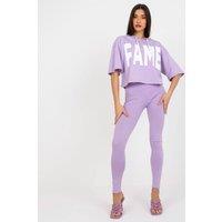 Love Lace Women's Hooded Sweatshirt & Leggings Set Style 177042 in Violet