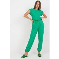 Love Lace Women's Summer Blouse & Long Pants Set in Green | Size: Small