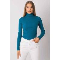 Love Lace Women's One Color Fitted Long Sleeve Turtleneck Style 173410 in Green | Size: S/M
