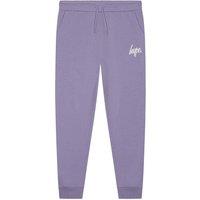 Hype Girl's Joggers Casual Purple Sweatpants Soft Cuffed Lounge Bottoms | Size: 7-8 Years