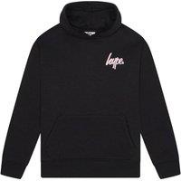 Hype Girl's Hoodie Casual Black Sweatshirt Soft Graphic Back Design | Size: 9-10 Years