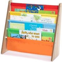 LIVIVO Natural Kids Bookshelf 4 Tier Sling Book Storage Rack