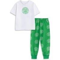 Celtic Boy's Short Sleeve Long Leg Pyjama Set | Green | Official Merch | Size: 13-14 Years