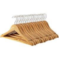 Kelvenix 20x Wooden Kids Clothes Hangers Baby Childrens Trouser Bar Brown