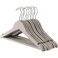 Kelvenix 10x Wooden Kids Clothes Hangers Baby Childrens Trouser Bar Grey