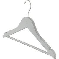 Kelvenix 20x Wooden Kids Clothes Hangers Baby Childrens Trouser Bar Grey