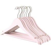Kelvenix 10x Wooden Kids Clothes Hangers Baby Childrens Trouser Bar Light Pink