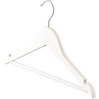 Kelvenix 20x Wooden Kids Clothes Hangers Baby Childrens Trouser Bar White