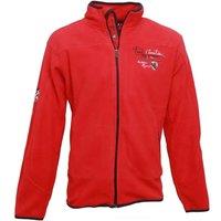 Peak Mountain Men's Fleece Jacket Conac in Red | Size: Large