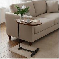 MetalFrame Side Table with E1Grade MDF Tabletop in Walnut