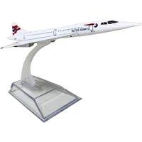 netfurniture Concorde Mini Jet Replica with Stand Aviation Gift by Authentic R M in White