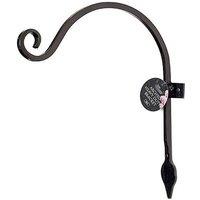 Tom Chambers Heavy Duty Hanging Arched Basket Bracket 28cm in Black