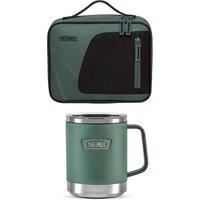 Thermos Radiance Lunch Bag 4L & Icon Series Desk Mug 410ml Set - Green