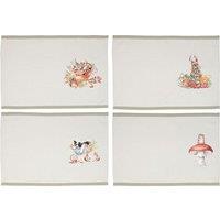 Wrendale Designs Set of 4 'Garden Friends Animal' Cotton Placemats