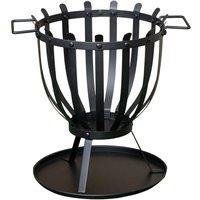 Samuel Alexander 44cm Black Steel El Clasico Outdoor Garden Firebasket