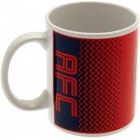 Arsenal FC Official Football Fade Design Mug in Dark Red