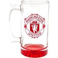 Manchester United FC Crest Glass Tankard in Red