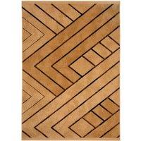 Kukoon Beige Modern Geometric Trellis Living Area Rug | Size: 120 cm x 170 cm