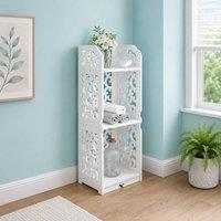 SPOT ON DEALZ Camille 3 Tier Shelving Unit Storage Shelves White Free Standing