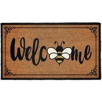 Groundsman Welcome Bee Door Mat in Brown | Size: 40 cm x 70 cm