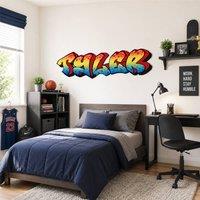 60 SECOND MAKEOVER Personalised Graffiti Name Wall Sticker Decal 150cm
