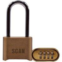 Scan Brass Combination Padlock