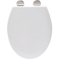 SINOBATH Duroplast Soft-Close Toilet Seat Antibacterial Removable Easy-Clean in White