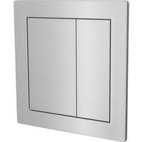 Nes Home Chrome Square Button WC Flush Plate in Silver
