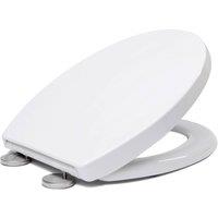 SINOBATH Antibacterial Toilet Seat Soft Close Easy Clean Quick Release Duroplast in White