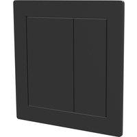 Nes Home Matt Black Square Button WC Flush Plate