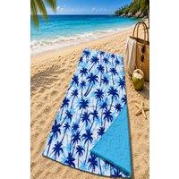 LARANGE Beach Pack Towel, Bag & Sunscreen 30 SPF Holidays Set in Blue | Size: 50ml