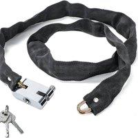 Kelvenix Motorcycle Anti-Theft Chain Lock High1.2m Heavy Duty Chain & Padlock in Black